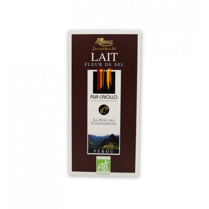 Tablette Chocolat Lait Klaus CRIOLLO