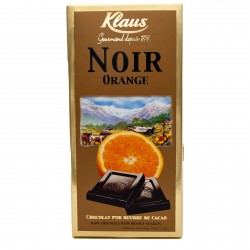 Tablette Chocolat Noir Klaus OR Orange